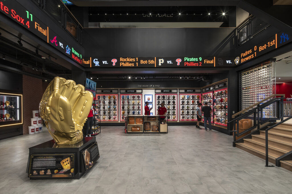 gold glove rawlings glove room retail space