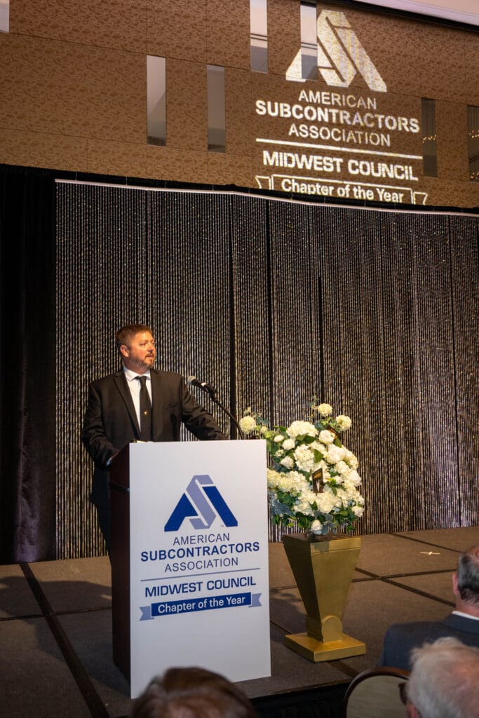 The American Subcontractors Association – Midwest Council named Adam Paul General Contractor Field Employee of the Year!- image